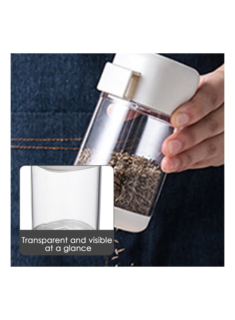 SYOSI Spice Jars Bottles, Press Type Salt Control Bottle Kitchen Household Sealed Moisture Proof Metering Pepper Tank Set, Seasoning Bottle Rotary Seal Salt Tank for Sugar, Salt, Pepper and Other Spices - Image 4