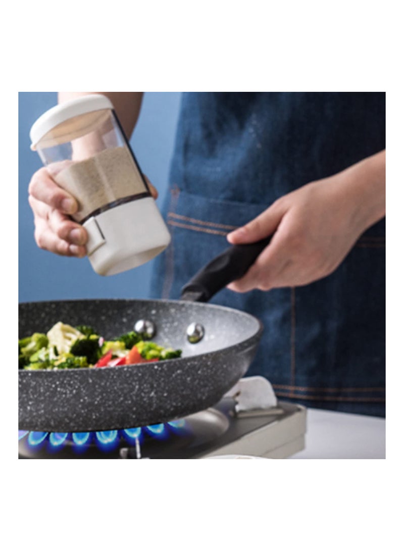 SYOSI Spice Jars Bottles, Press Type Salt Control Bottle Kitchen Household Sealed Moisture Proof Metering Pepper Tank Set, Seasoning Bottle Rotary Seal Salt Tank for Sugar, Salt, Pepper and Other Spices - Image 5