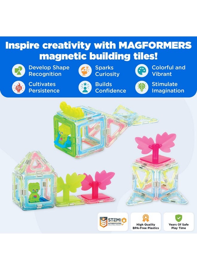 Magformers Magformers Glowing Craft 20-Piece Set | Magnetic Tiles Building Blocks, Educational Kit, STEM Toy Set | Magnetic Building Tiles for Kids to Develop Problem-Solving Abilities and Shape Recognition  - Image 2