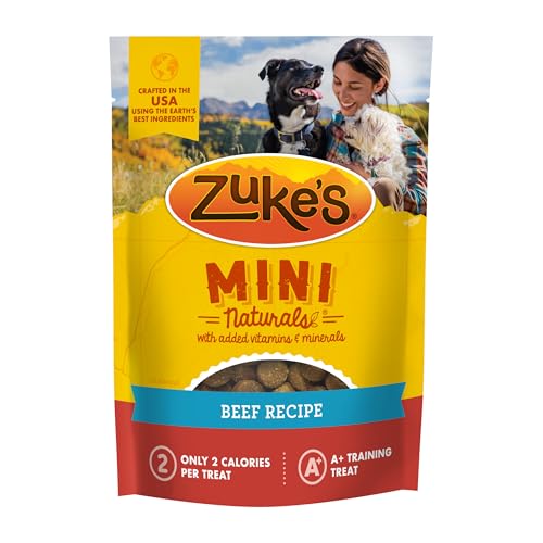 Zuke's Zuke’s Mini Naturals Soft And Chewy Dog Treats For Training Pouch, Natural Treat Bites With Beef Recipe - 6 oz. Bag - Image 1