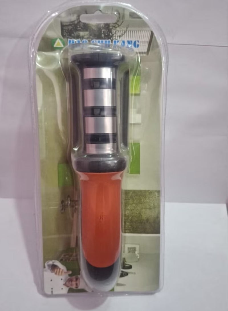 أداة شحذ سكاكين المطبخ - أداة شحذ السكاكين مصممة بنظام شحذ احترافي تتألف من 3 مراحل كما أنها مصممة للسكاكين المصنوعة من المعدن لون أسود - Image 3