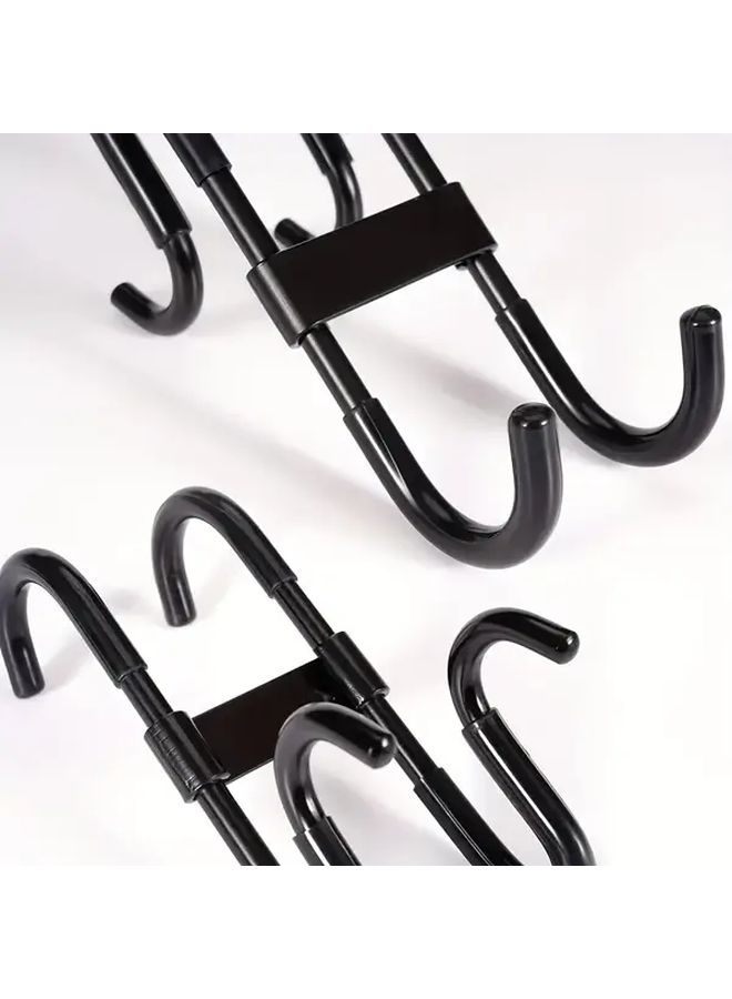 Black Rust Proof Heavy Duty Shower Door Hook No Drill Bathroom Storage - Image 5