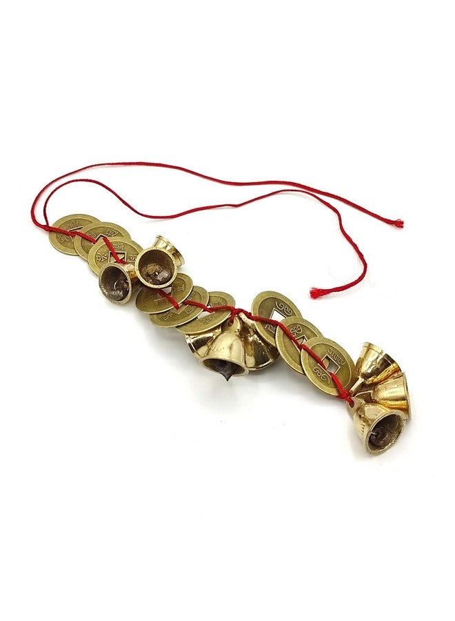 Plus Value Feng Shui Vastu Bell 9 Bell 9 Coins Vastu Feng Shui Remedies Home Office Main Entrance Door Hanging - Image 2