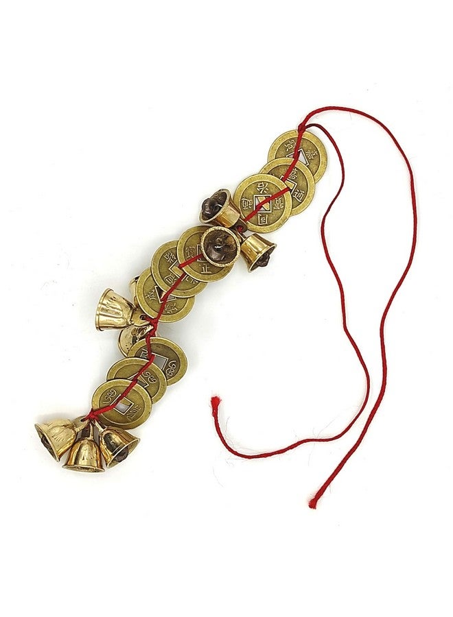Plus Value Feng Shui Vastu Bell 9 Bell 9 Coins Vastu Feng Shui Remedies Home Office Main Entrance Door Hanging - Image 5