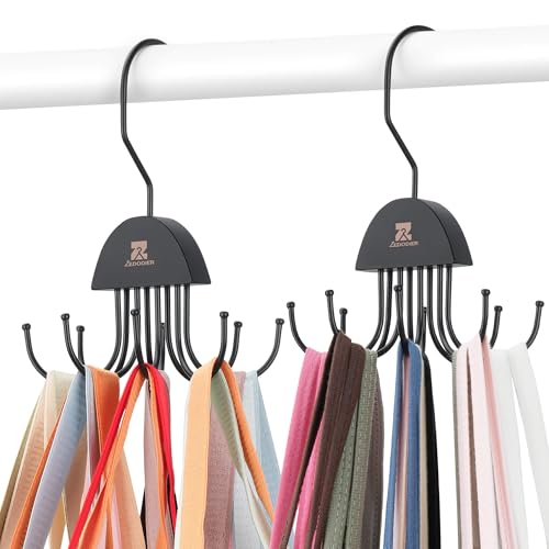 ZEDODIER 2 Pack Tank Top Hanger Rotatable Bra Organzier for Closet Max 48 Storage Capacity Sport Bra Holder Space Saving Closet Organizers and Storage Black - Image 1