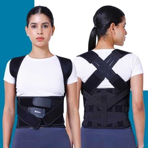 ZEDAN 2-in-1 Neoprene Posture Corrector Belt with Integrated Back Support Brace | Shoulder & Back Straightener Brace For Spine & Body Posture Correction | Clavicle Support For Unisex | Universal Size - Image 2