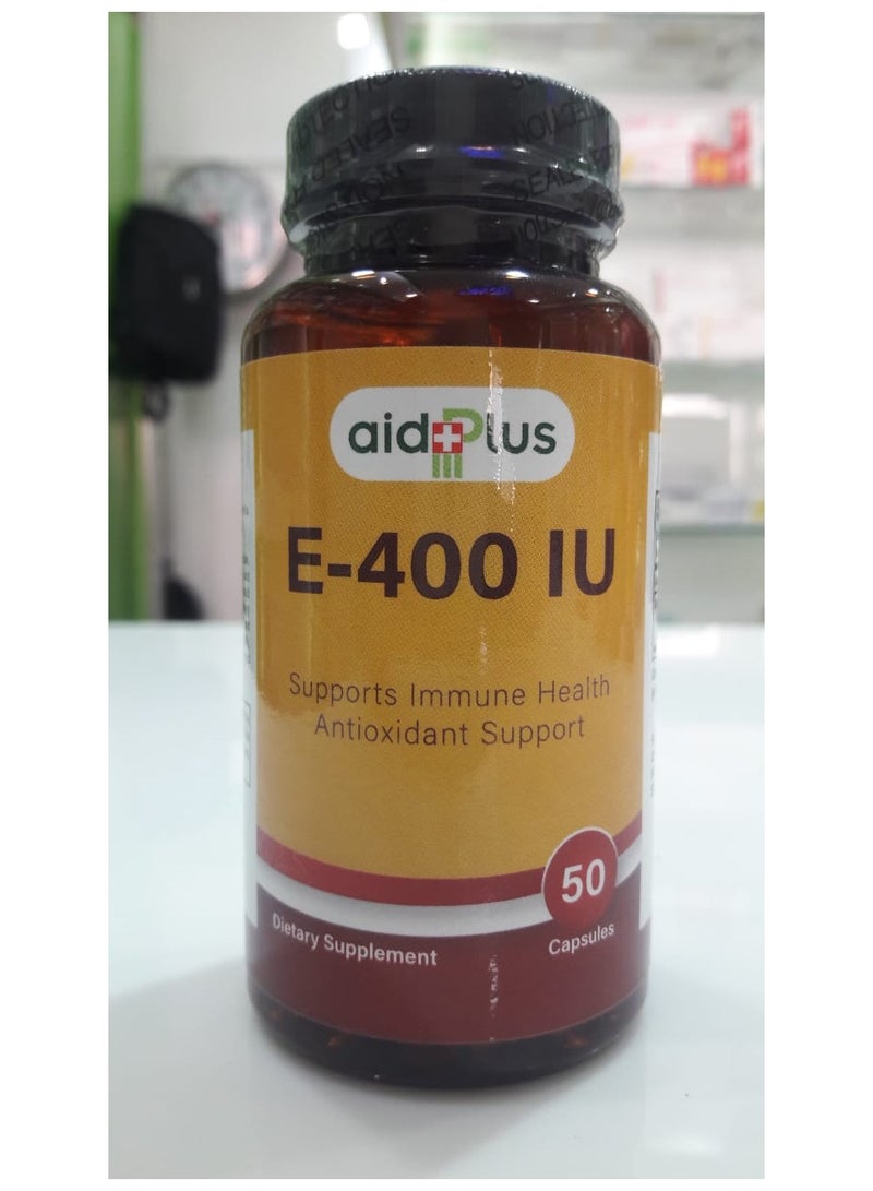 Aidplus E-400 IU for immune health, 50 cap