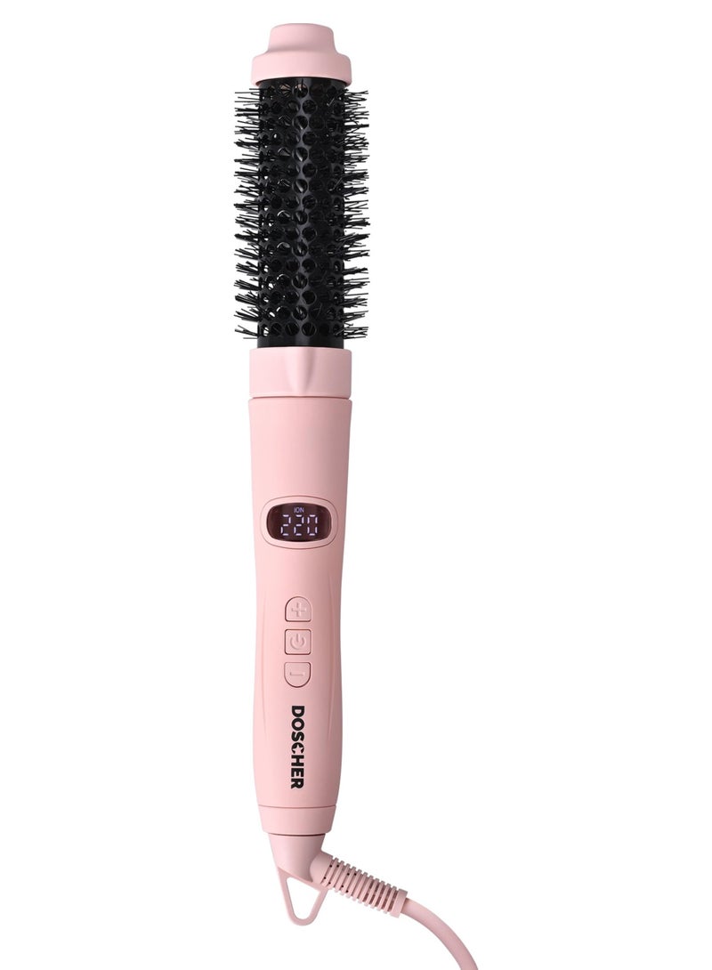 DOSCHER Ionic Hair Styler Brush and Hair Curler, 32mm Barrel Professional Curling Iron for All Hair Types, Fast Heated 60°C-220°C, for Curling & Straightening & Volumizing Perfect Gift for Women - Image 1