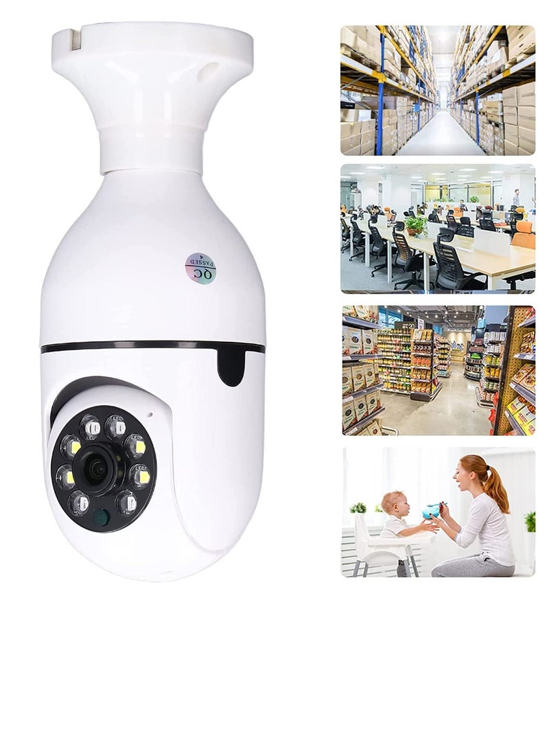 كروني (E27) كاميرا مراقبة خارجية عالية الدقة 720 عالية الدقة PTZ IP Wi-fi Dome وجهاز أمان منزلي لاسلكي مع تتبع تلقائي ورؤية ليلية بالأشعة تحت الحمراء وتطبيق V380 Pro - Image 3