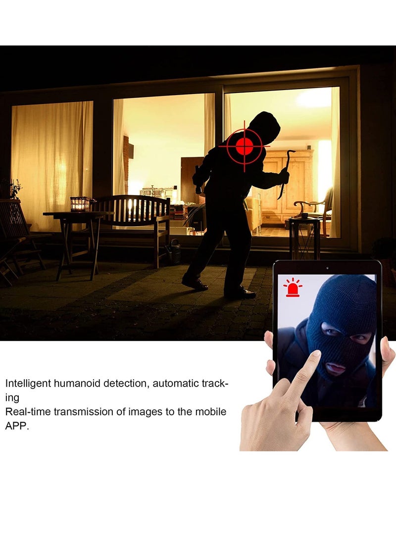 كروني (E27) كاميرا مراقبة خارجية عالية الدقة 720 عالية الدقة PTZ IP Wi-fi Dome وجهاز أمان منزلي لاسلكي مع تتبع تلقائي ورؤية ليلية بالأشعة تحت الحمراء وتطبيق V380 Pro - Image 5