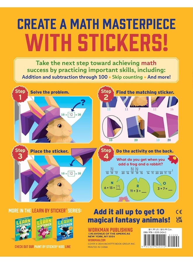 Learn by Sticker: More Addition & Subtraction: Use Math to Create 10 Fantasy Animals!  - Image 2