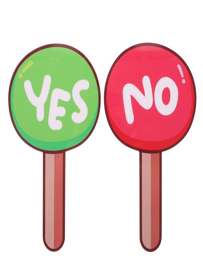 DIYEAH Classroom Judging Board 2Pcs Handheld Yes No Voting Paddles Portable Teacher Teaching Tool for Student Participation and Interactive Learning - Image 1