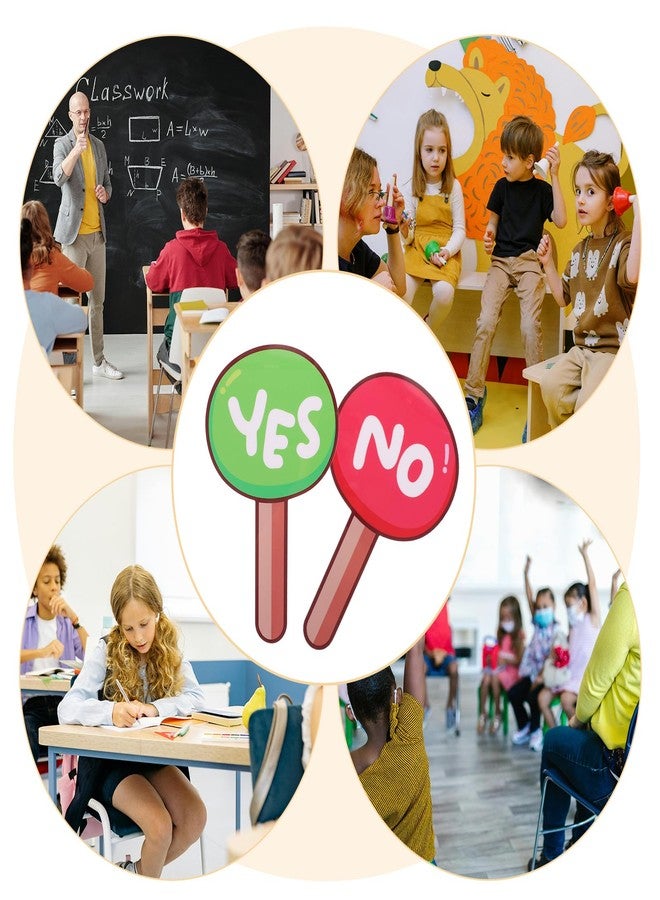 DIYEAH Classroom Judging Board 2Pcs Handheld Yes No Voting Paddles Portable Teacher Teaching Tool for Student Participation and Interactive Learning - Image 3