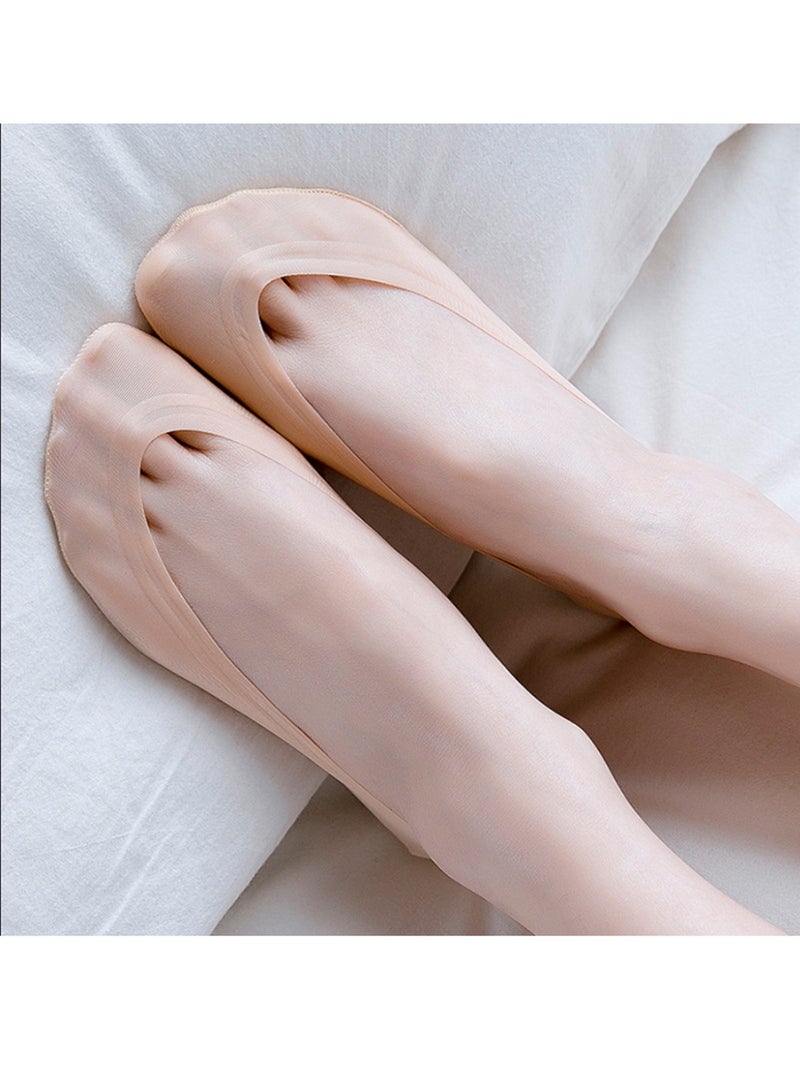 5PCS Womens No Show Socks Thin Liner Socks Non Slip Socks - Image 5