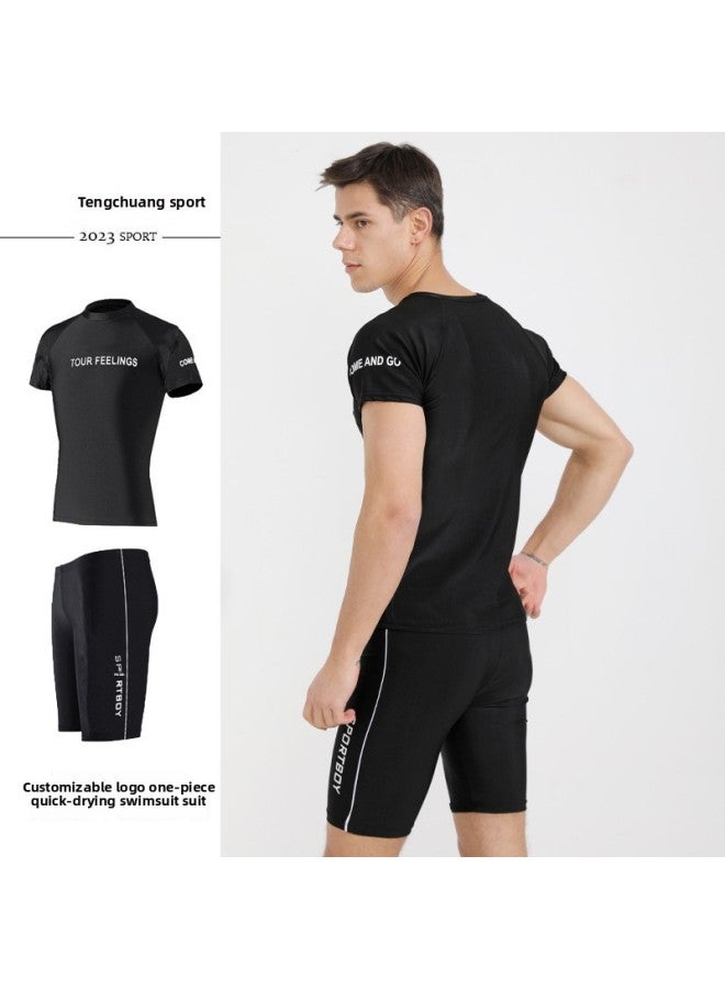 إسكدنيا ملابس سباحة Tengchuang للرجال ملابس سباحة للمراهقين والبالغين والأولاد مقاس كبير ملابس سباحة للرجال بالجملة-اللون: 1014+1009 - Image 1