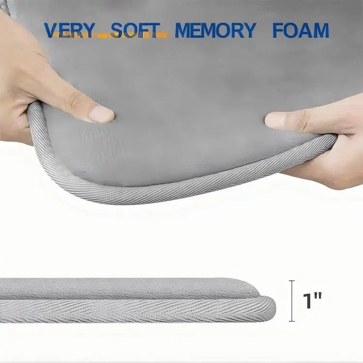 Y&D FMT Super Soft Memory Foam Bath Mat - Non-Slip Absorbent Bathroom Rug, Quick Dry Floor Carpet for Tub & Shower - Machine Washable - Image 3