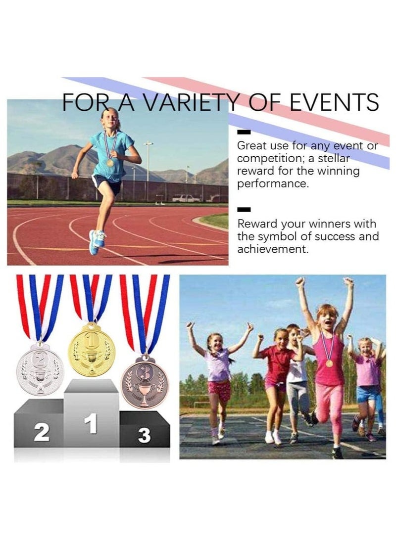 Bukela Award Metal Kids Winner Medals for Kids, Gold Silver and Bronze Medals with Trophy Pattern 1st 2nd 3rd Prizes for Sports Award, Competitions, Party Favors and Decorations(12 Pcs) - Image 2