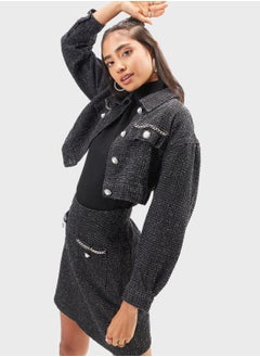 Pocket Detail Crop Jacket