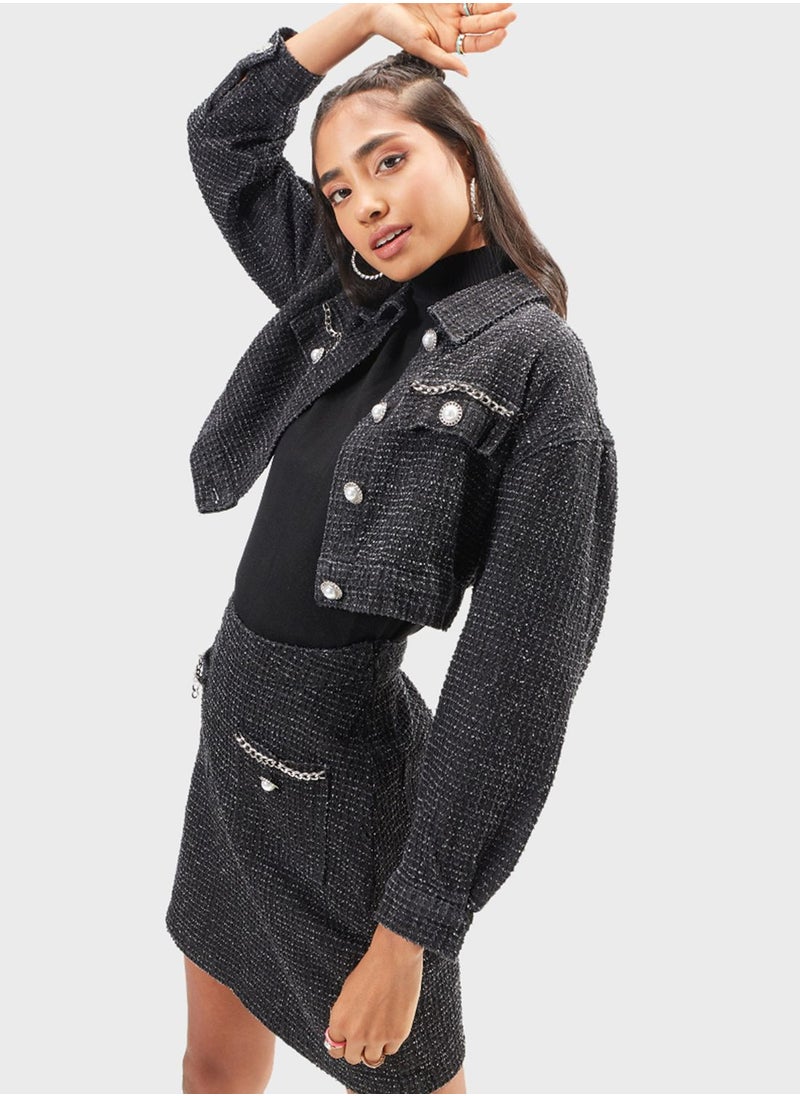 Lee Cooper - Pocket Detail Crop Jacket - Image 1