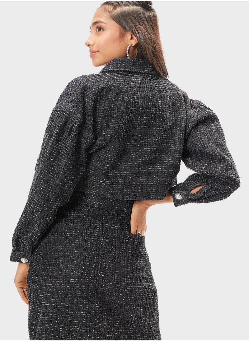 Lee Cooper - Pocket Detail Crop Jacket - Image 1