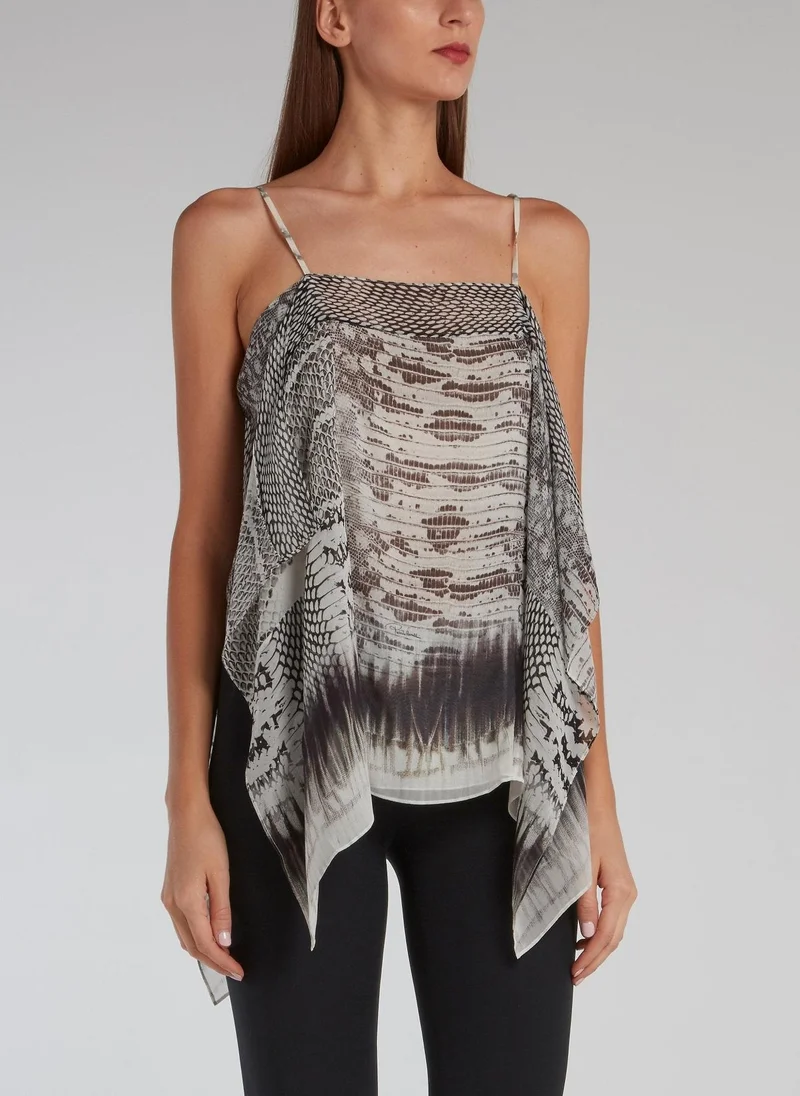 روبرتو كافالي Python Print Flounce Camis