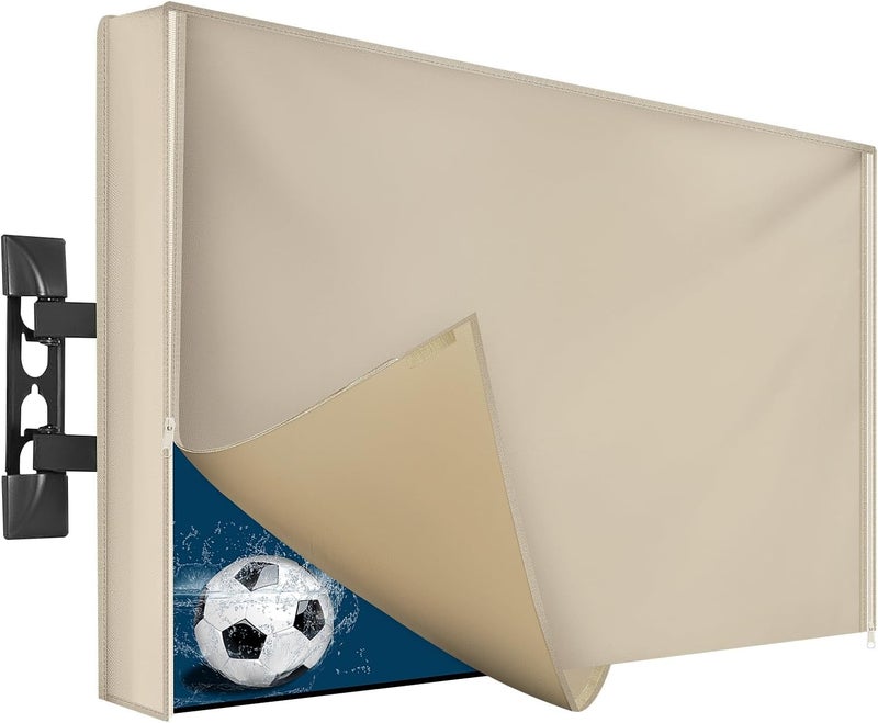 2win2buy Outdoor TV Cover 60 to 65 Inch Weatherproof, Waterproof Outside TV Covers Heavy Duty 600D Oxford TV Covers Outdoor TV Screen Protectors Shield with Zippers for Flat Screen Outdoor TVs - Image 1