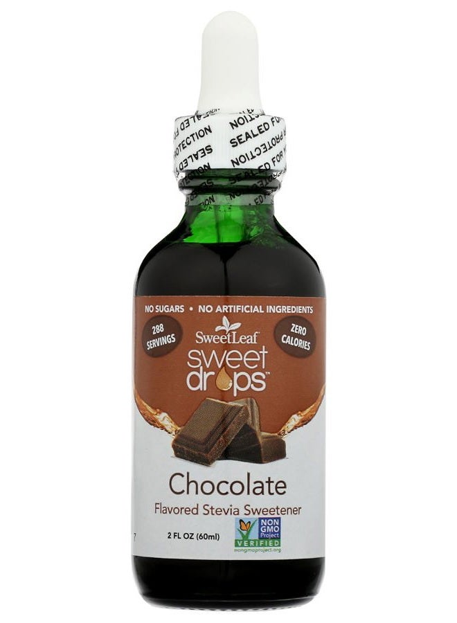 Sweet Drops Sweet Drops- Flavored Stevia Liquid Sweetener, Organic Stevia Extract, Zero Calories, Gluten Free, Keto Friendly, Non GMO, Natural Flavors, Sugar Alternative - Chocolate, 2 Fl Oz (Pack of 1) - Image 1