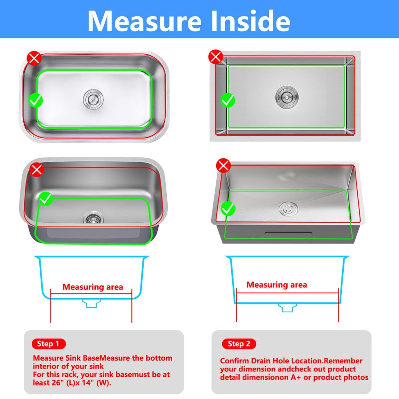 JIUBAR Sink protectors for kitchen sink |12"13"16"18"19"24"26"28"29"30"silicone sink mat| Silicone Kitchen Sink Mat Grid for Bottom of Farmhouse Stainless Steel Porcelain Sink(26"x 14" Center Gray) - Image 3