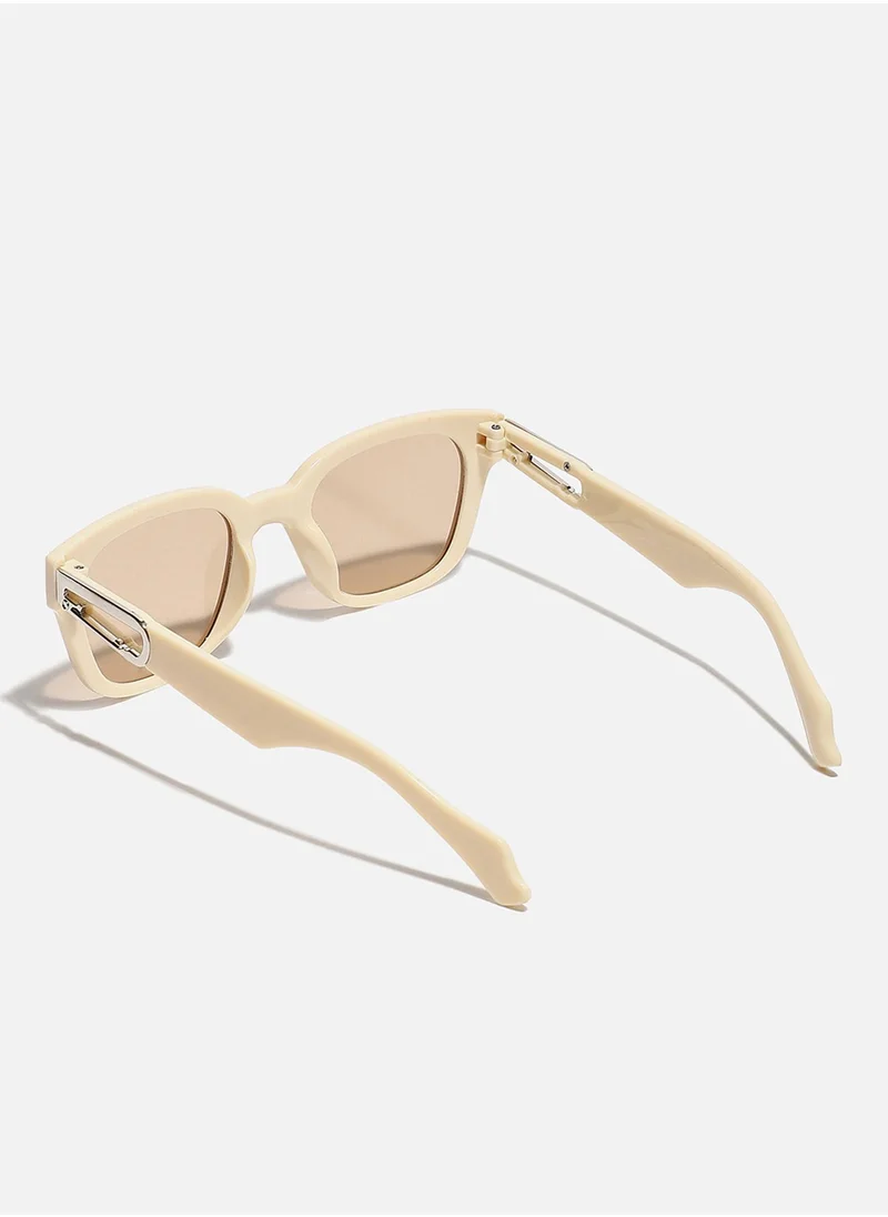 Haute Sauce Beige Wayfarer Sunglass