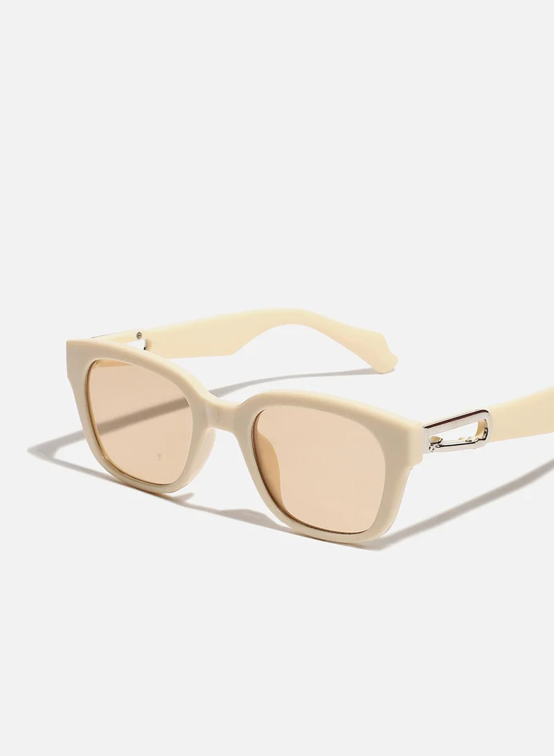 Haute Sauce Beige Wayfarer Sunglass