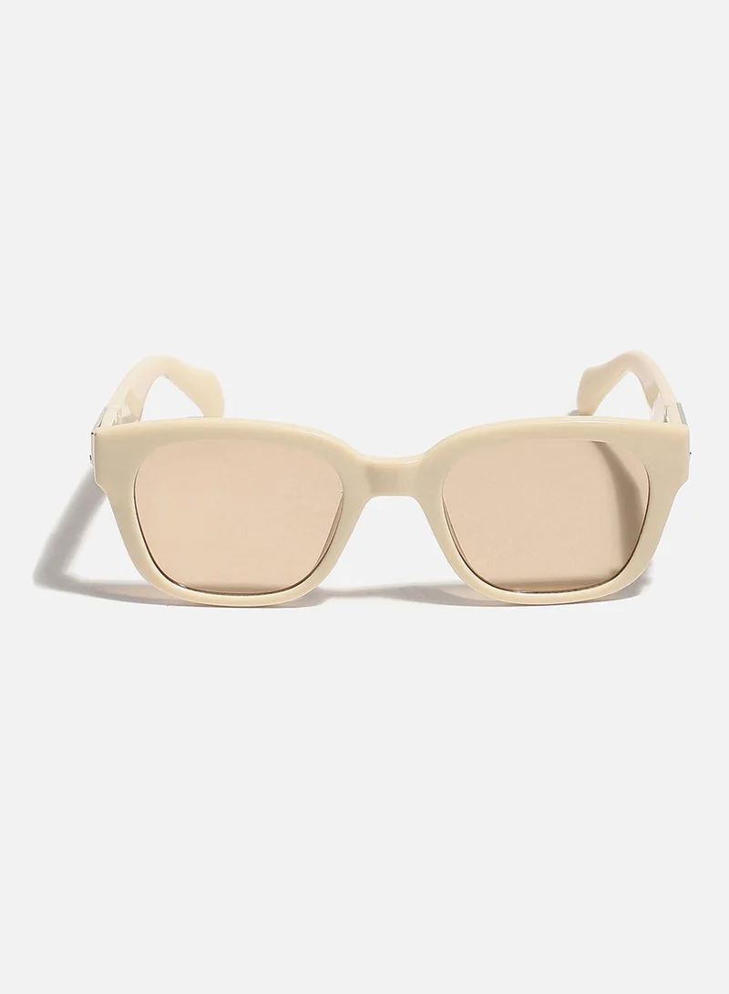 Haute Sauce Beige Wayfarer Sunglass