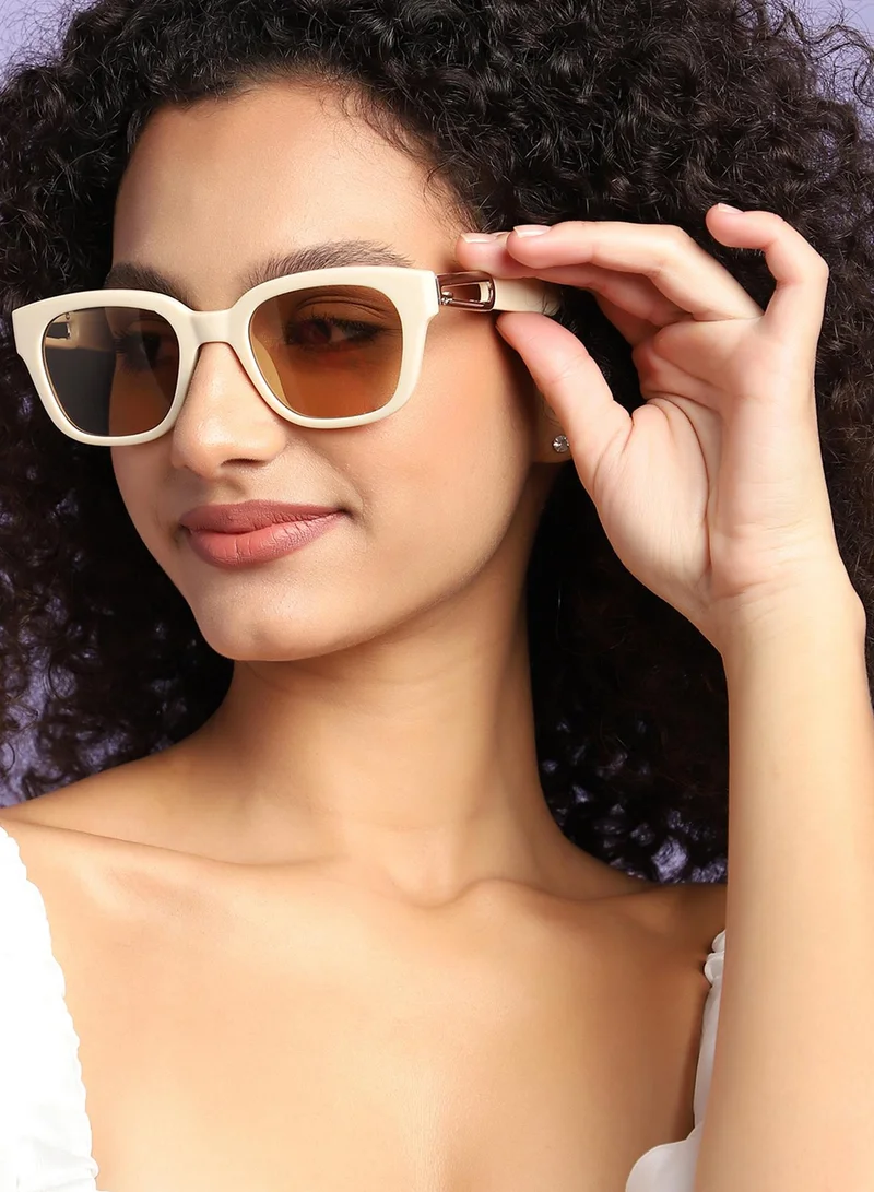Haute Sauce Beige Wayfarer Sunglass
