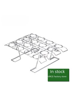 Generic Baking Tools Oven Tray Net Cone Shell Rack Egg Cone Cooling Rack Ice Cream Display Storage Box Colorful Yz1241-Specifications:YZ1241 Foldable 16 Holes  - Image 2