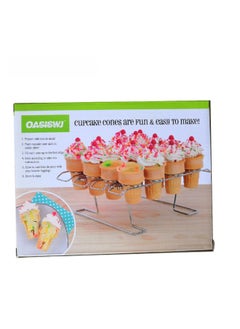 Generic Baking Tools Oven Tray Net Cone Shell Rack Egg Cone Cooling Rack Ice Cream Display Storage Box Colorful Yz1241-Specifications:YZ1241 Foldable 16 Holes  - Image 4