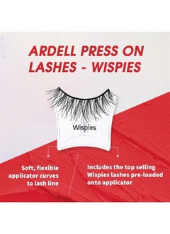 False Eyelashes Press On Lash Self-Adhesive Wispies Black 4 pack