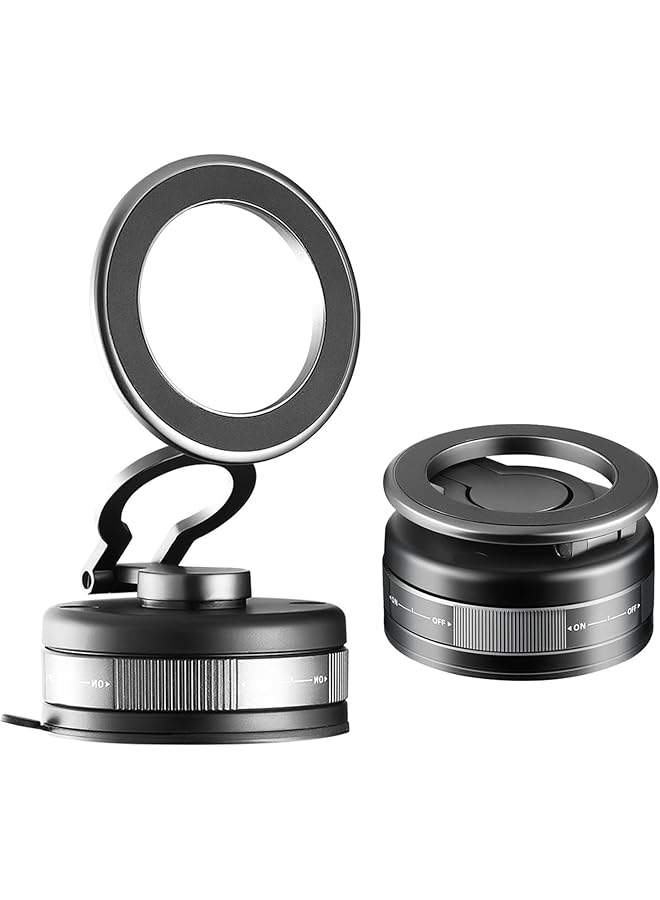 Green Tiger Vacuum Magnetic Suction Cup Car Phone Holder, 360 Rotating Adjustable Telescopic, Compatible with Mag-Safe car mount, Hands-Free phone holder in car, for Gyms/Bathroom/Smooth Surface