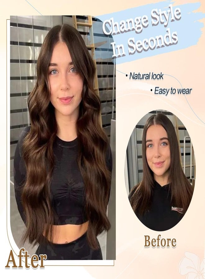 gulagula Hair Topper 20" Wavy Hair Toppers for Women 6.5x6.5” Base Size Hairtoppers for Women with Thinning hair Wavy Clip In - Image 2