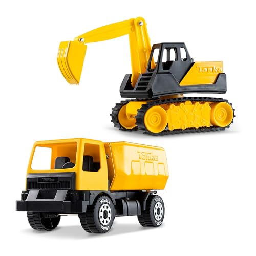Tonka - Steel Classics Giga Series - Dump Truck & Excavator, 2-Pack - Image 1