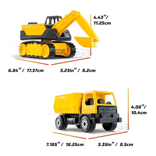 Tonka - Steel Classics Giga Series - Dump Truck & Excavator, 2-Pack - Image 5