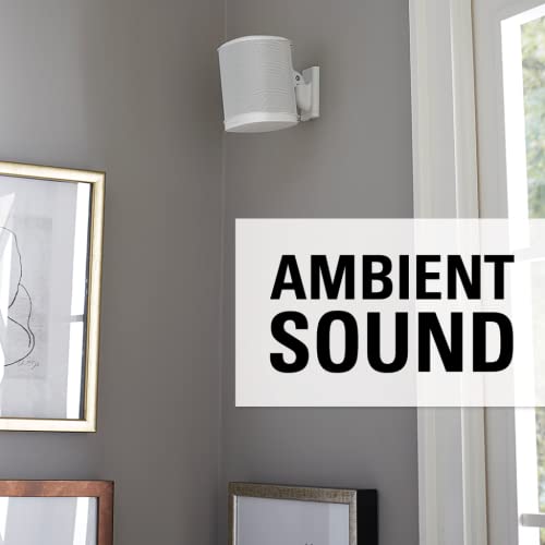 Sanus Adjustable Speaker Wall Mounts Designed for SONOS ONE, Play:1 & Play:3 - Pair (White) - Image 3