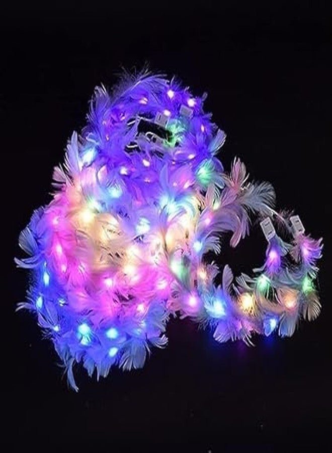 ROMILAS PS Light Up Headband Led Crown Headdress Glow Headwear Festival Party Hair Accessories for Women and Girls - Image 2