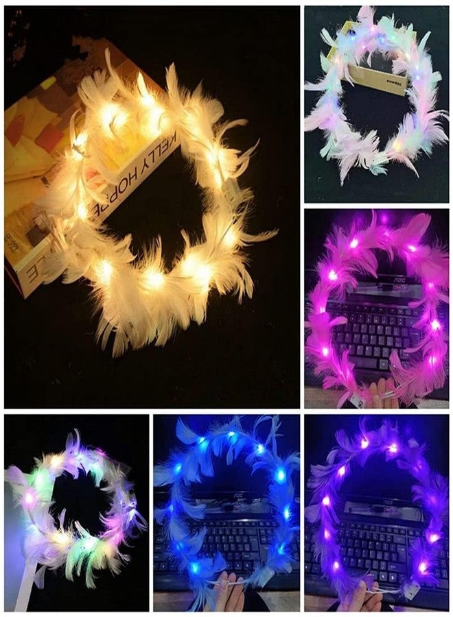ROMILAS PS Light Up Headband Led Crown Headdress Glow Headwear Festival Party Hair Accessories for Women and Girls - Image 4
