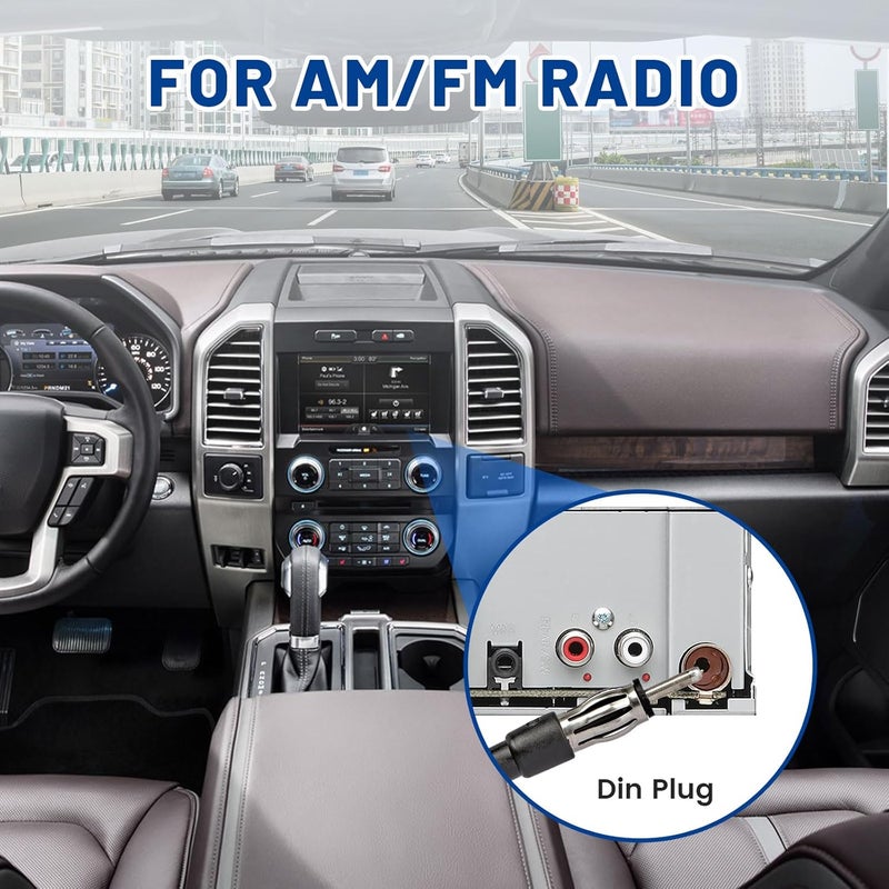 Anina هوائي أنينا 16 بوصة AM/FM عالمي للتثبيت العلوي/الجانبي للمركبات، الشاحنات، القوارب، ATVs، UTVs، RVs، الدراجات النارية - Image 3