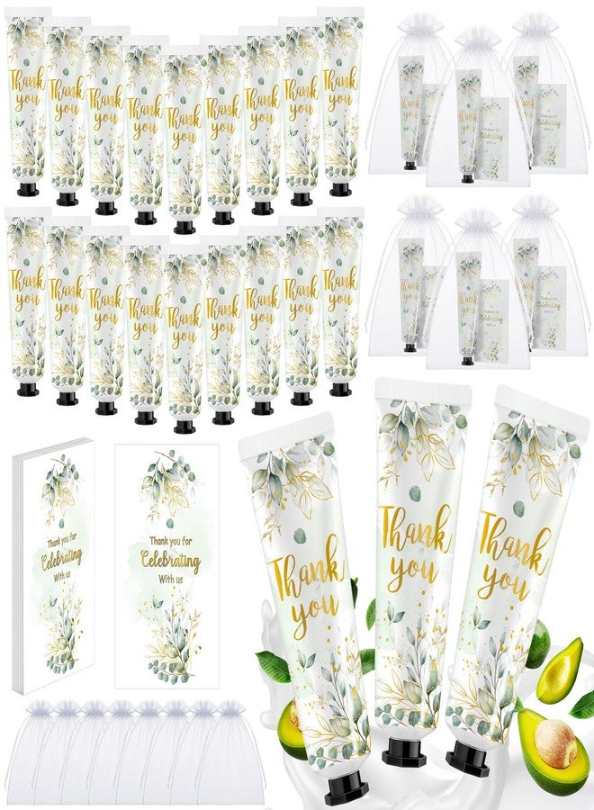 Swiffen 24 Sets Baby Shower Hand Cream Bulk Shower thank you Favors Bridal Thank You Appreciation Hand Cream for Guests Travel Size Lotion with Organza Bags - Image 1
