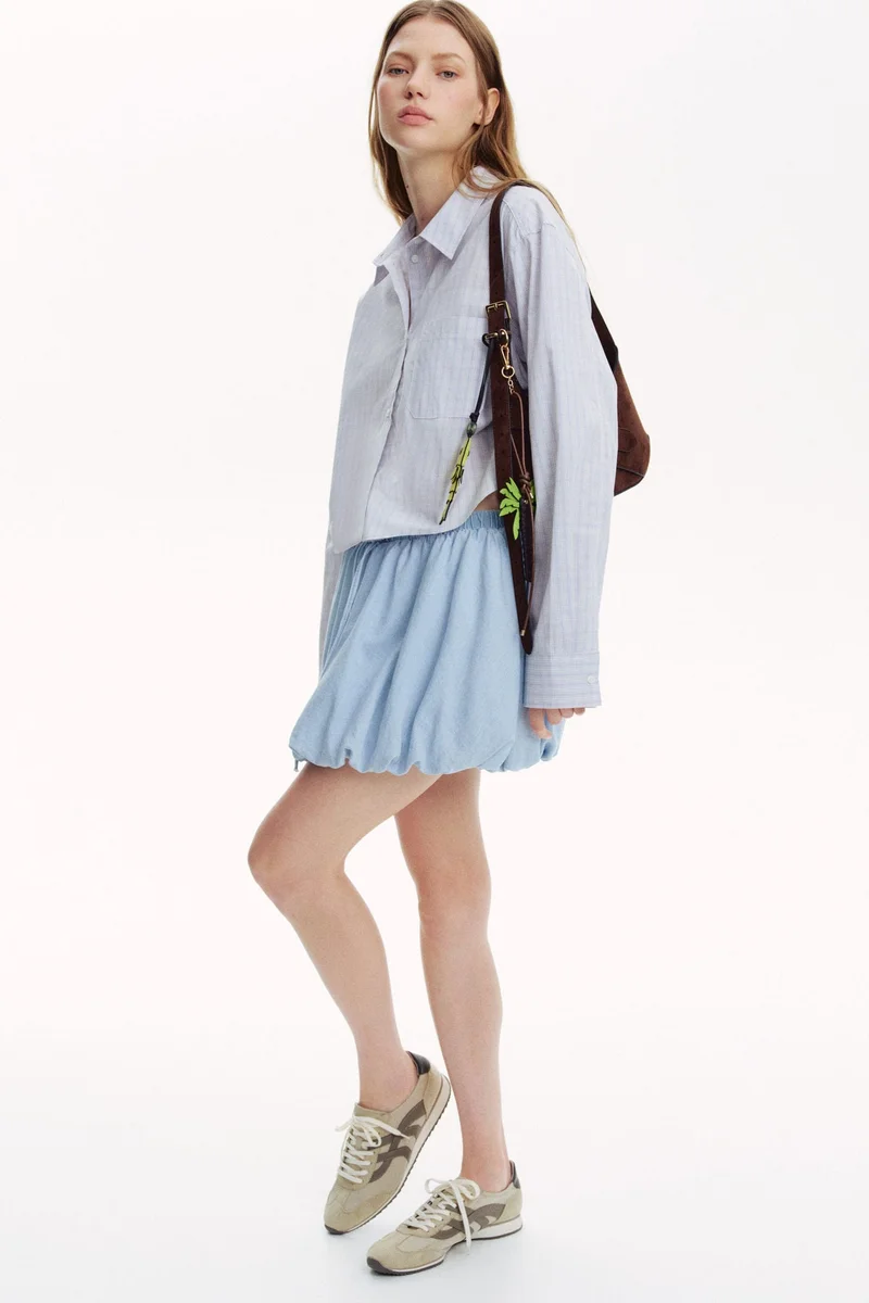 H&M Cropped cotton shirt