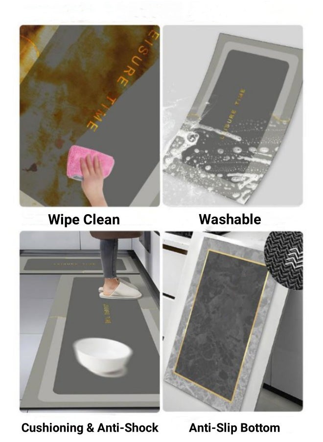Generic Kitchen Floor Mat, 40x120cm Kitchen Rug Mat Floor Runner Mat Non-Slip Kitchen Standing Mat Water Absorbent Front of Sink Mat for Rooms & Kitchen & Bathrooms  - Image 5