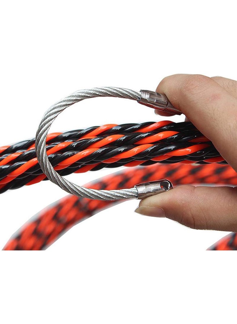 درافل شريط أسلاك Duravel Fish Tape، أداة توجيه الأسلاك، أداة سحب الكابلات، أداة ربط الأسلاك الكهربائية - سهلة الاستخدام، قابلة لإعادة الاستخدام، متعددة الوظائف (40 مترًا) - Image 3