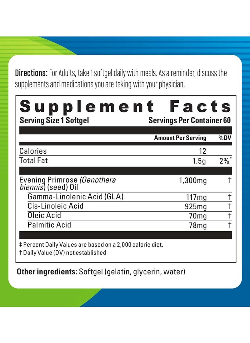 blueberry NATURALS - Evening Primrose Oil 1300MG Softgel 60's - Image 1