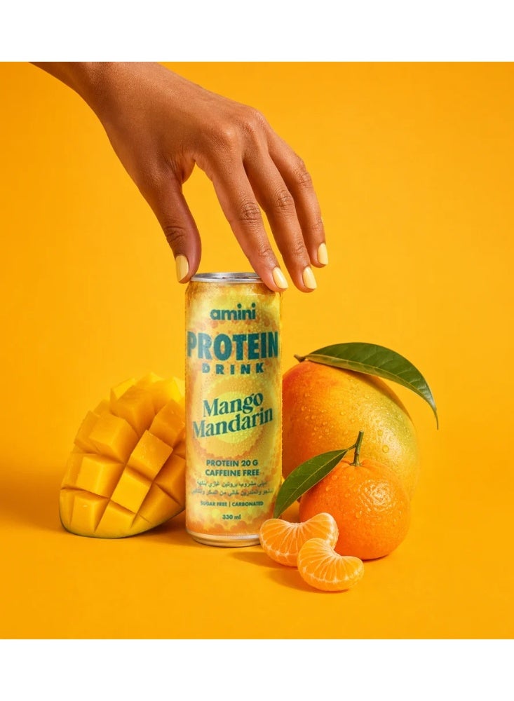 dovember Amini Protein Drink Mango Mandarin Sugar Free 330 * 12 ml - Image 5