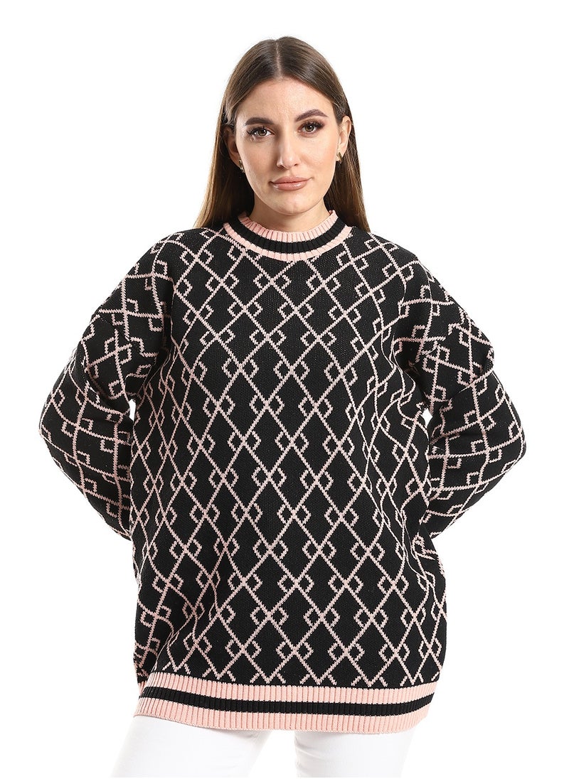 Caesar - Women Wool Pullover With Round Neck - Image 1